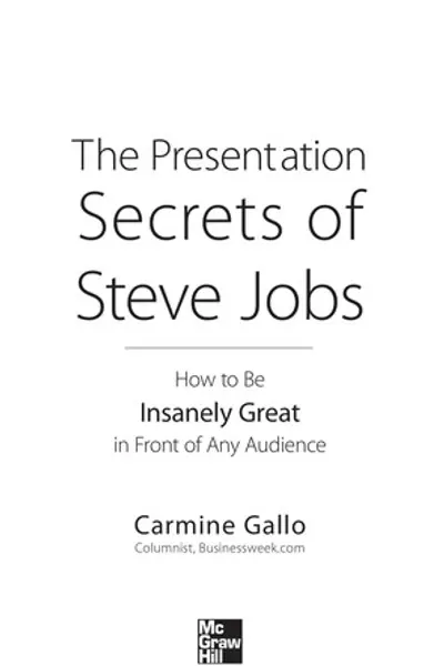 Cover of The Presentation Secrets of Steve Jobs